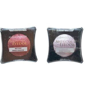 Kleancolor American Eyedol Wet/Dry Baked Eyeshadow Set of 2 Calla Burgundy READ